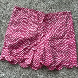 Kayce Hughes Pink Chevron Women's Shorts